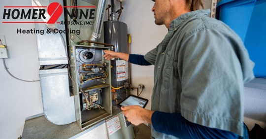 inspecting a furnace