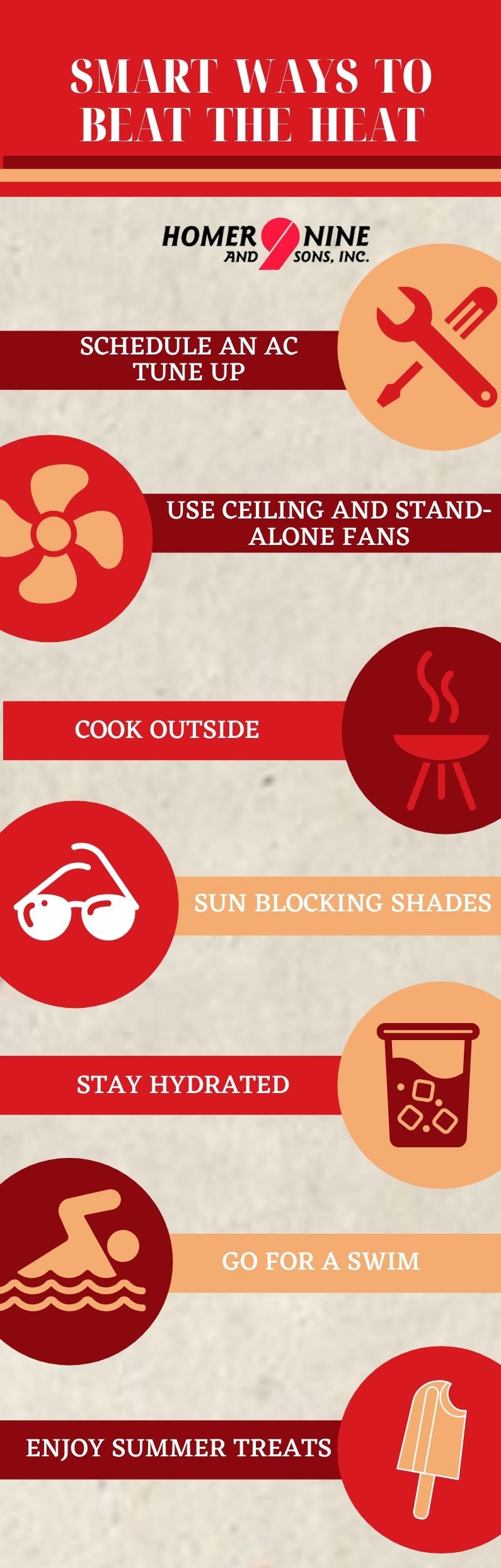infographic on how to beat the heat without ac